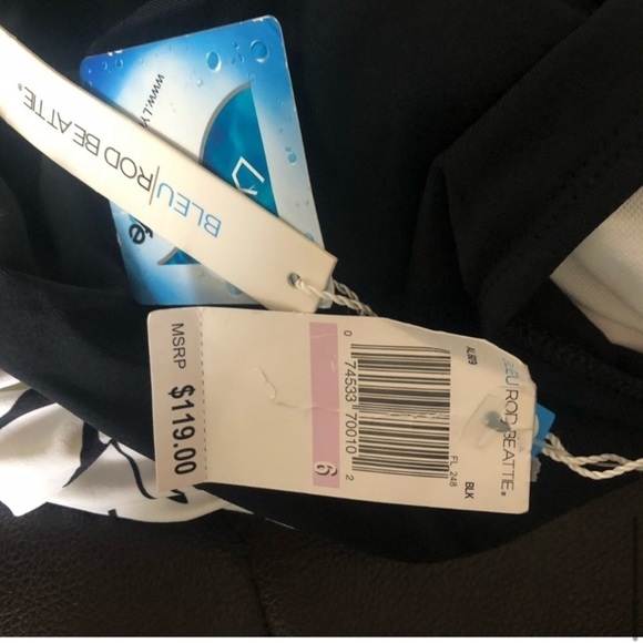 Swimsuit NWTS Bleu Rod Beattie one-piece black and white size 6 - Picture 11 of 11